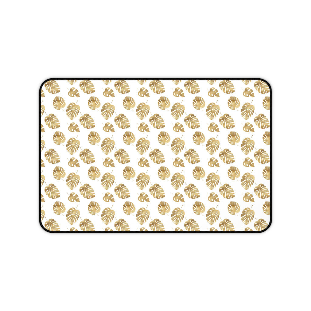 Gold Palm Leaves Desk Mat - 3 size options