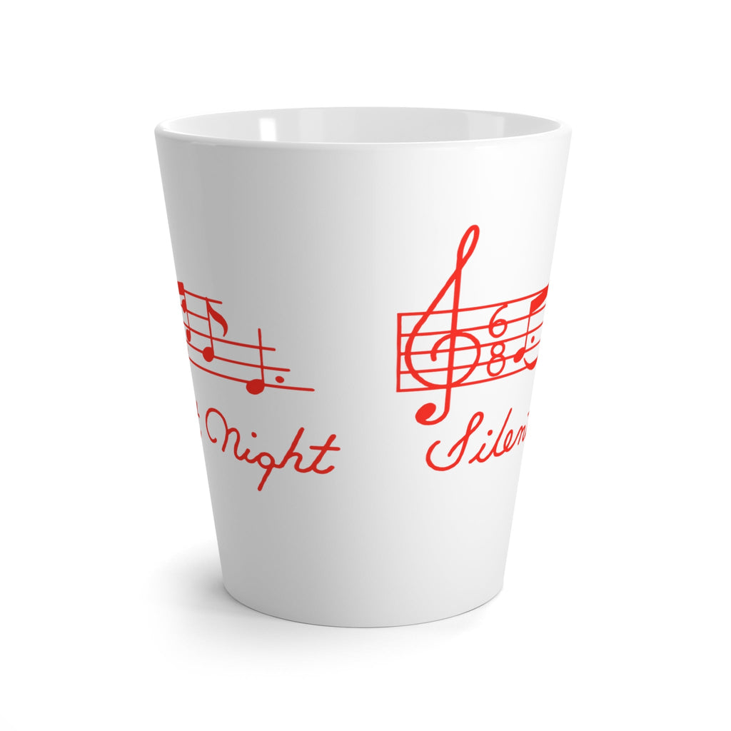 Silent Night Music Mid Century Retro Christmas Print Latte Coffee Mug