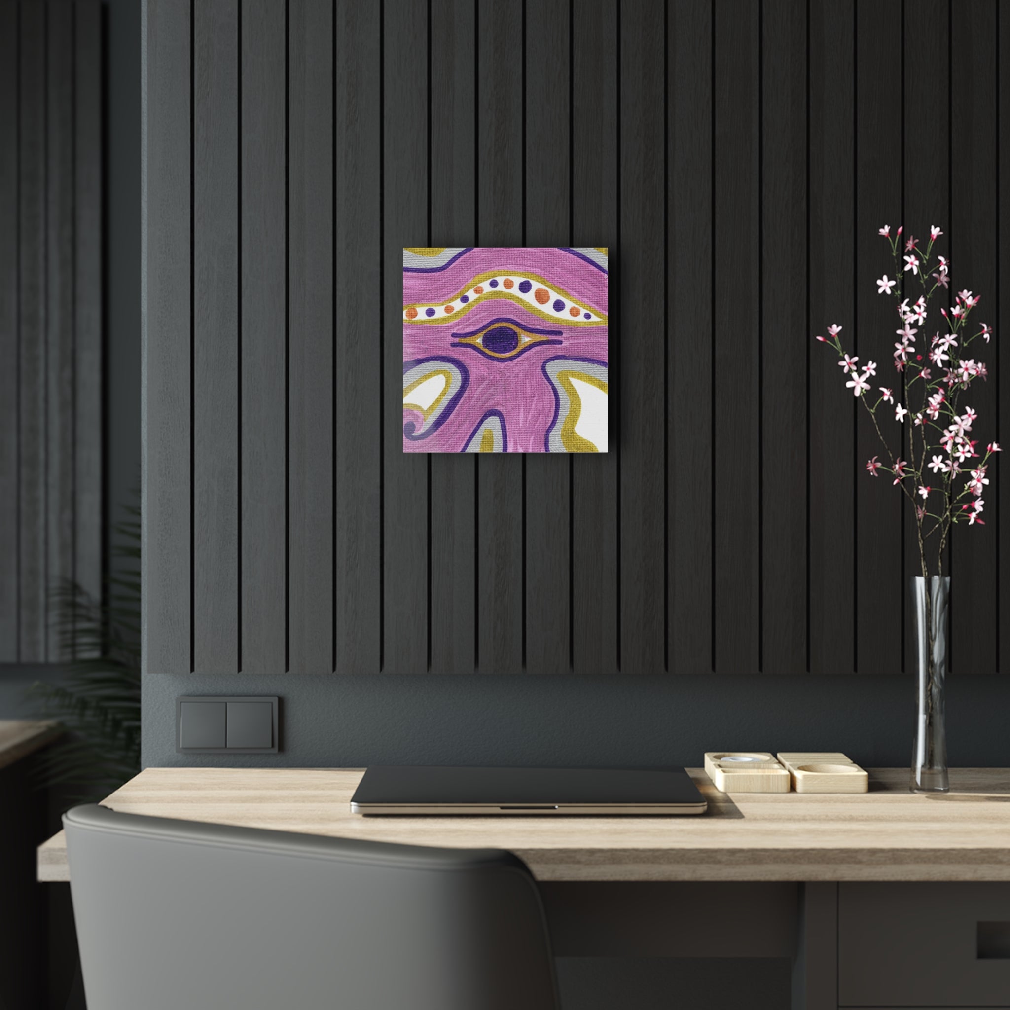 Purple E Caden Caraco Acrylic Print