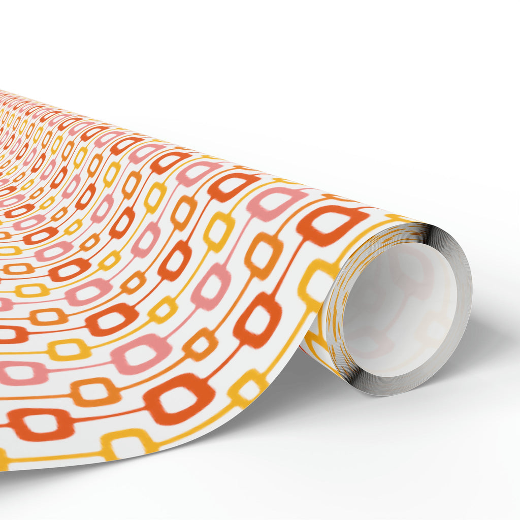 Atomic Squares Atomic Retro Style Holiday Gift Wrap Paper - Glossy Or Matte