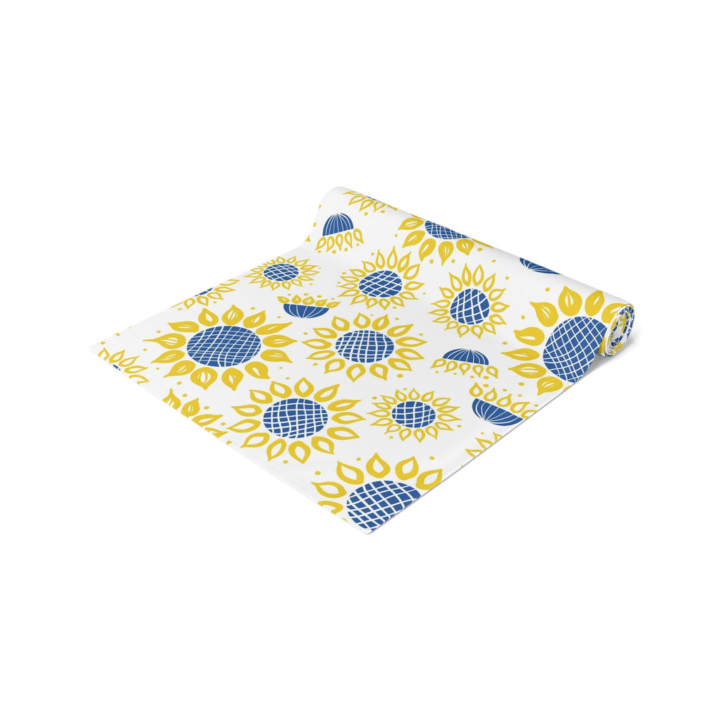 Ukrainian Country Sunflowers Polyester Table Runner