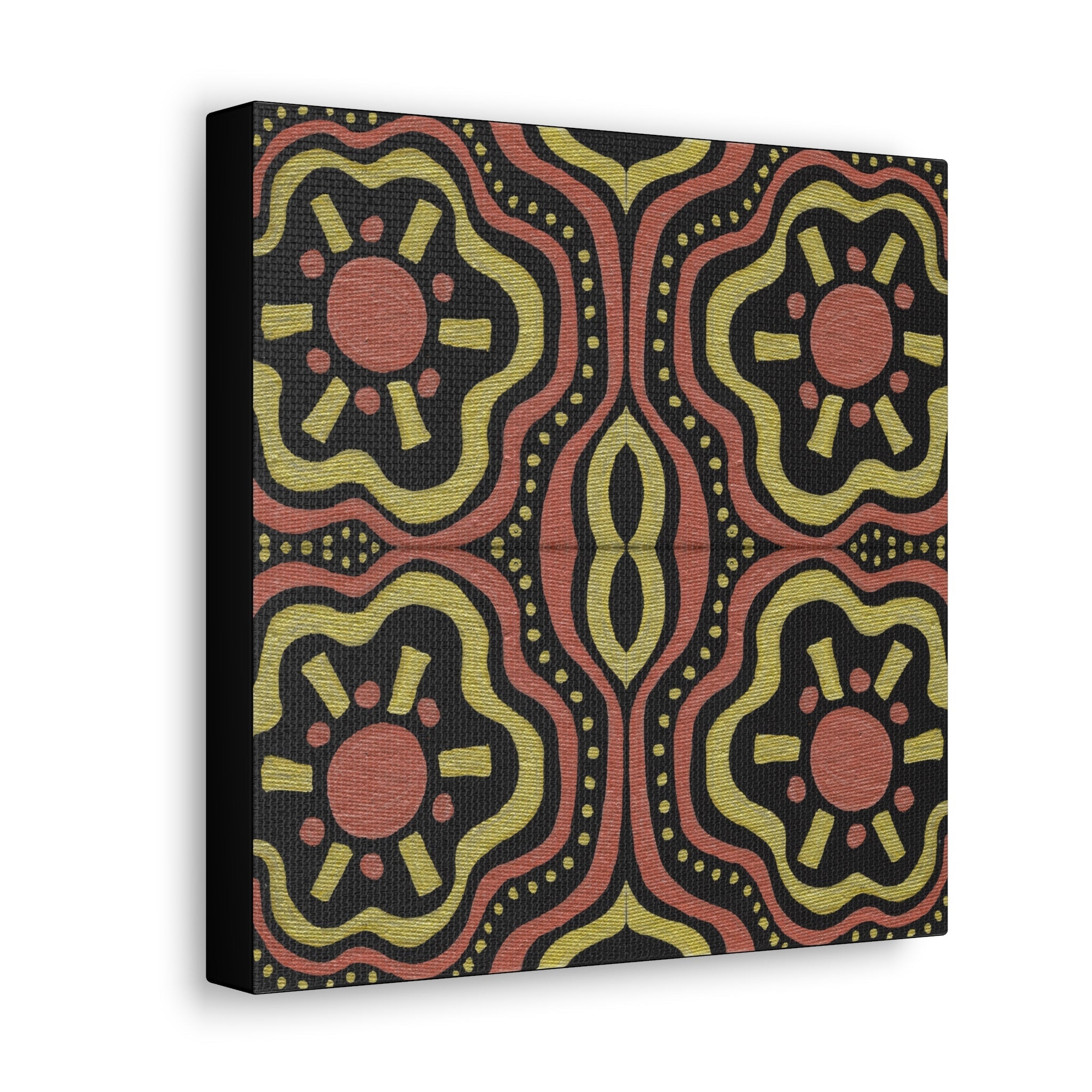 Gold Suns Mosaic Caden Caraco Canvas Gallery Wrap