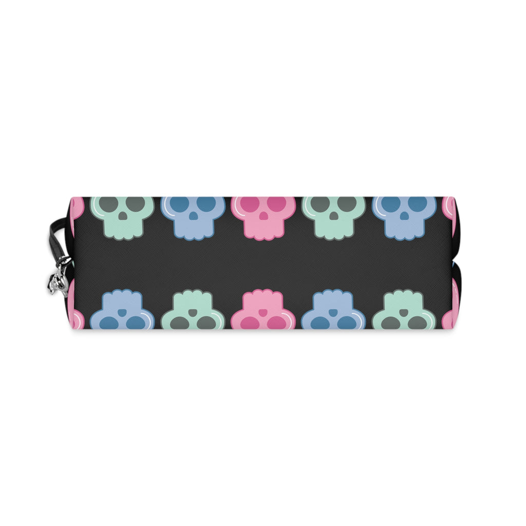 Pastel Goth Skulls Cute Black Halloween Travel Cosmetic Makeup Bag