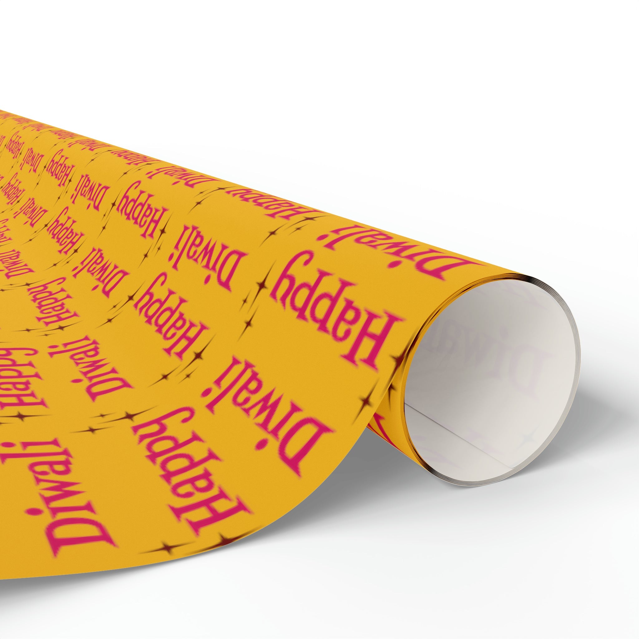 Happy Diwali Starburst Atomic Mid Century Retro Style Holiday Gift Wrap Paper - Glossy Or Matte