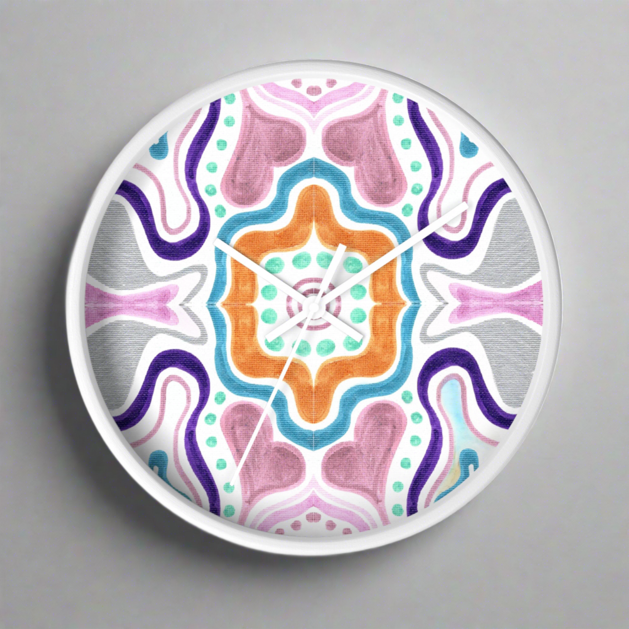 Love Frequency Caden Caraco Wooden White Silent Wall Clock