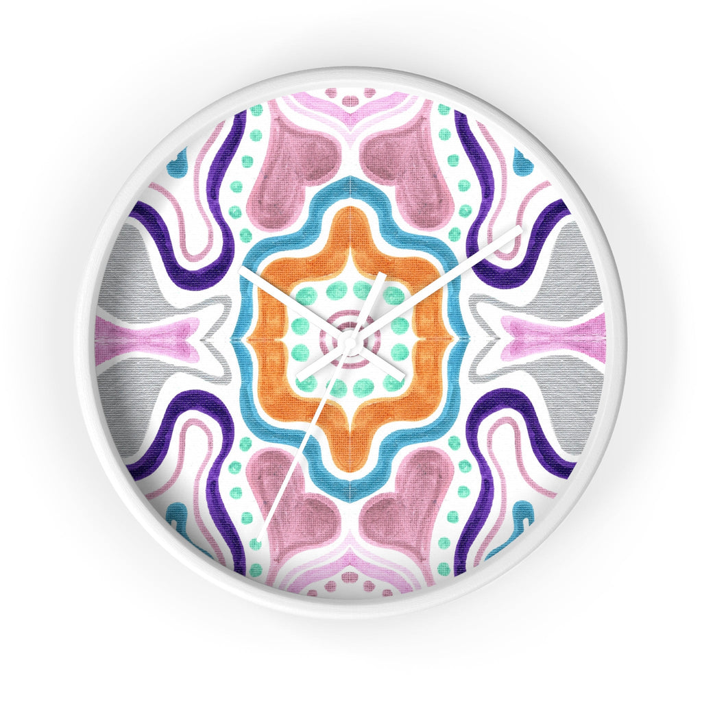 Love Frequency Caden Caraco Wooden White Silent Wall Clock