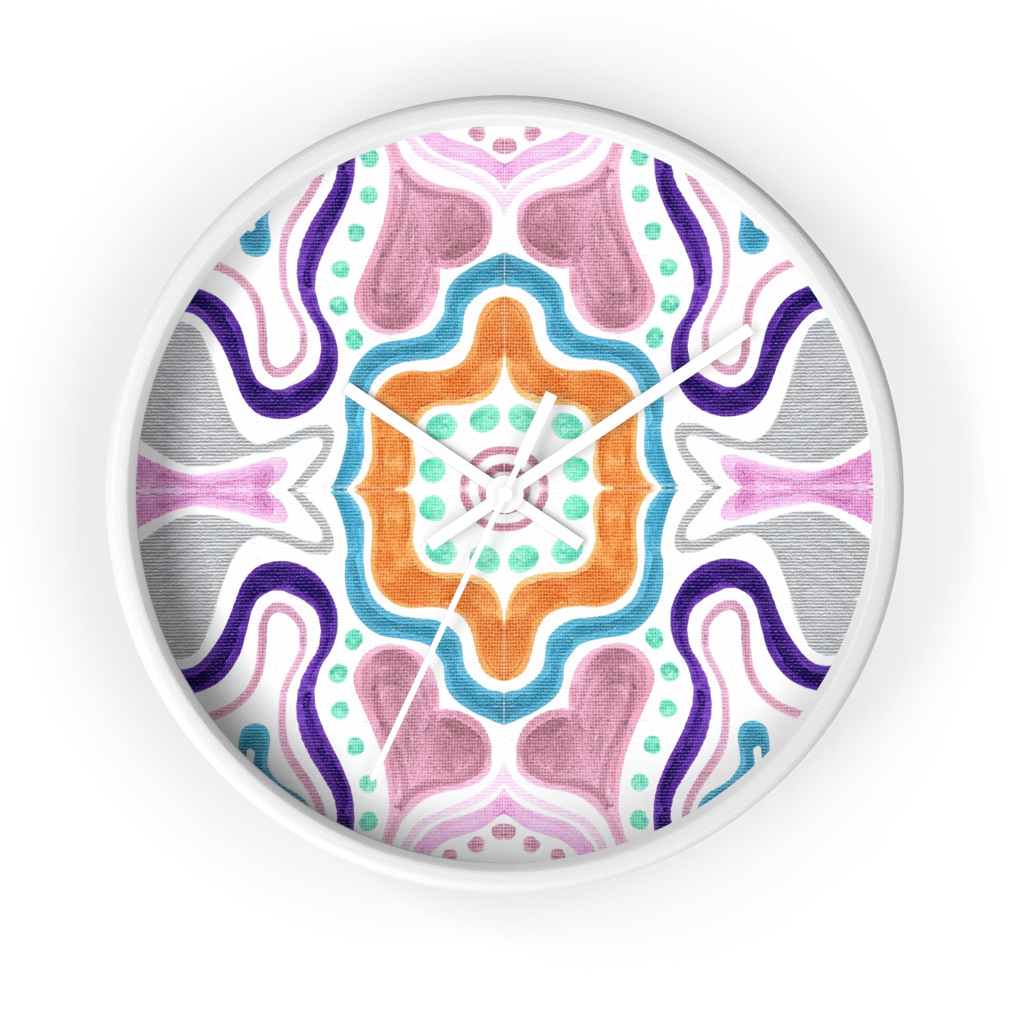 Love Frequency Caden Caraco Wooden White Silent Wall Clock