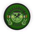 Frankenstein Vibes Monster Distressed Halloween Black Wall Clock