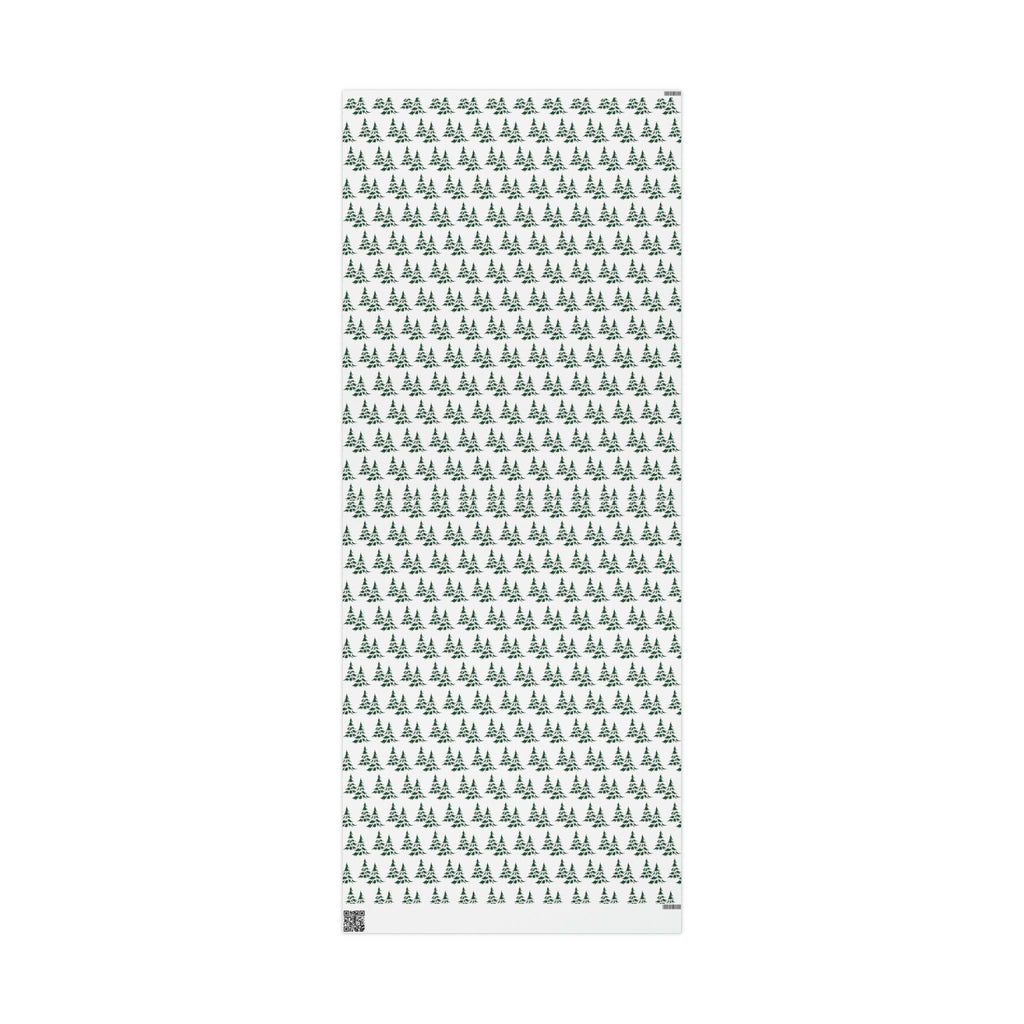 Retro Christmas Pine Trees Mid Century Retro Christmas Print Holiday Gift Wrap Paper - Glossy Or Matte