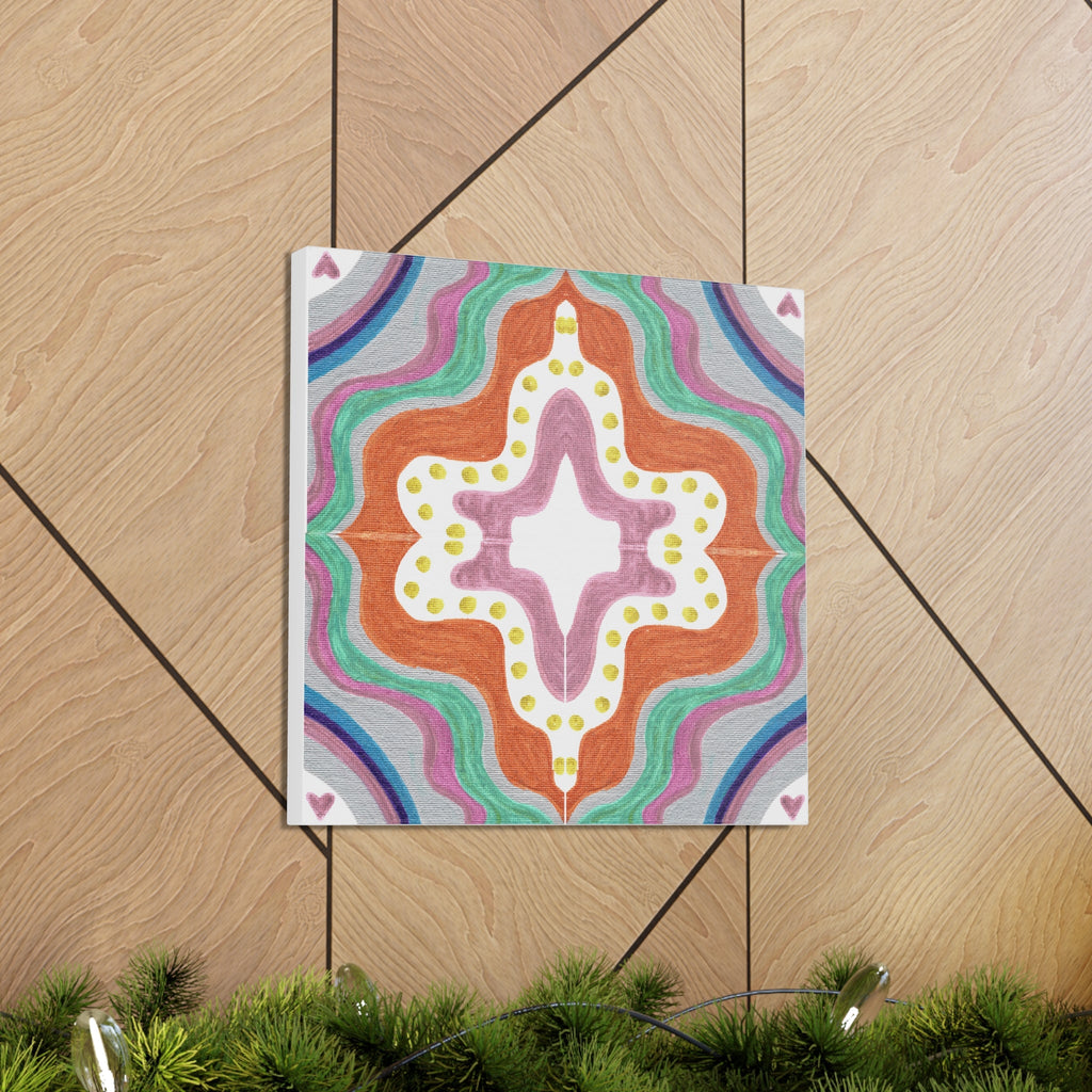 Love Frequency 2 Mosaic Caden Caraco Canvas Gallery Wrap
