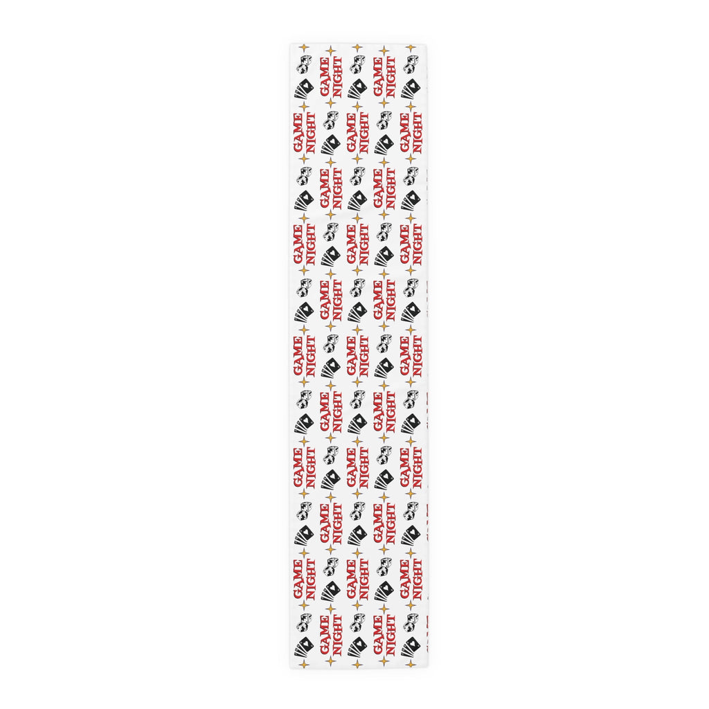 Game Night Atomic Mid Century Retro Style Party Decor Cotton Poly Table Runner