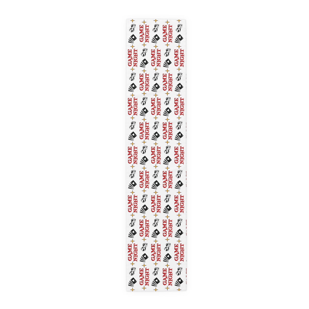 Game Night Atomic Mid Century Retro Style Party Decor Cotton Poly Table Runner