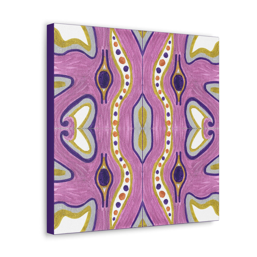 Purple E Mosiac Caden Caraco Canvas Gallery Wrap