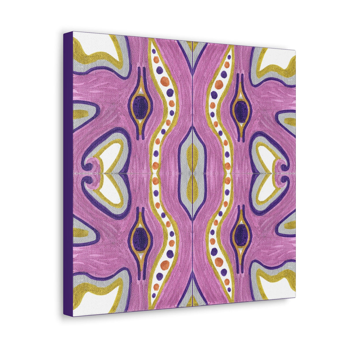 Purple E Mosiac Caden Caraco Canvas Gallery Wrap