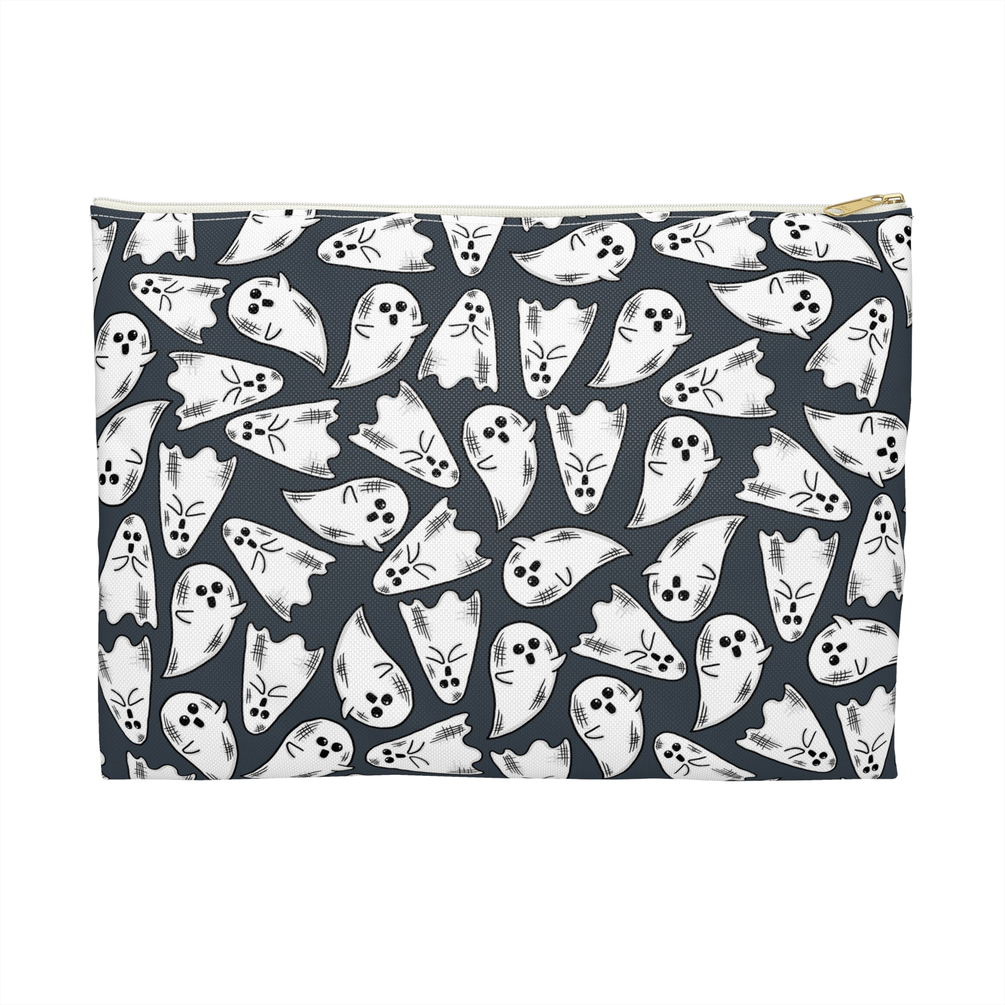 Cute Halloween Ghosts Print Polyester Accessory Pouch Travel Bag