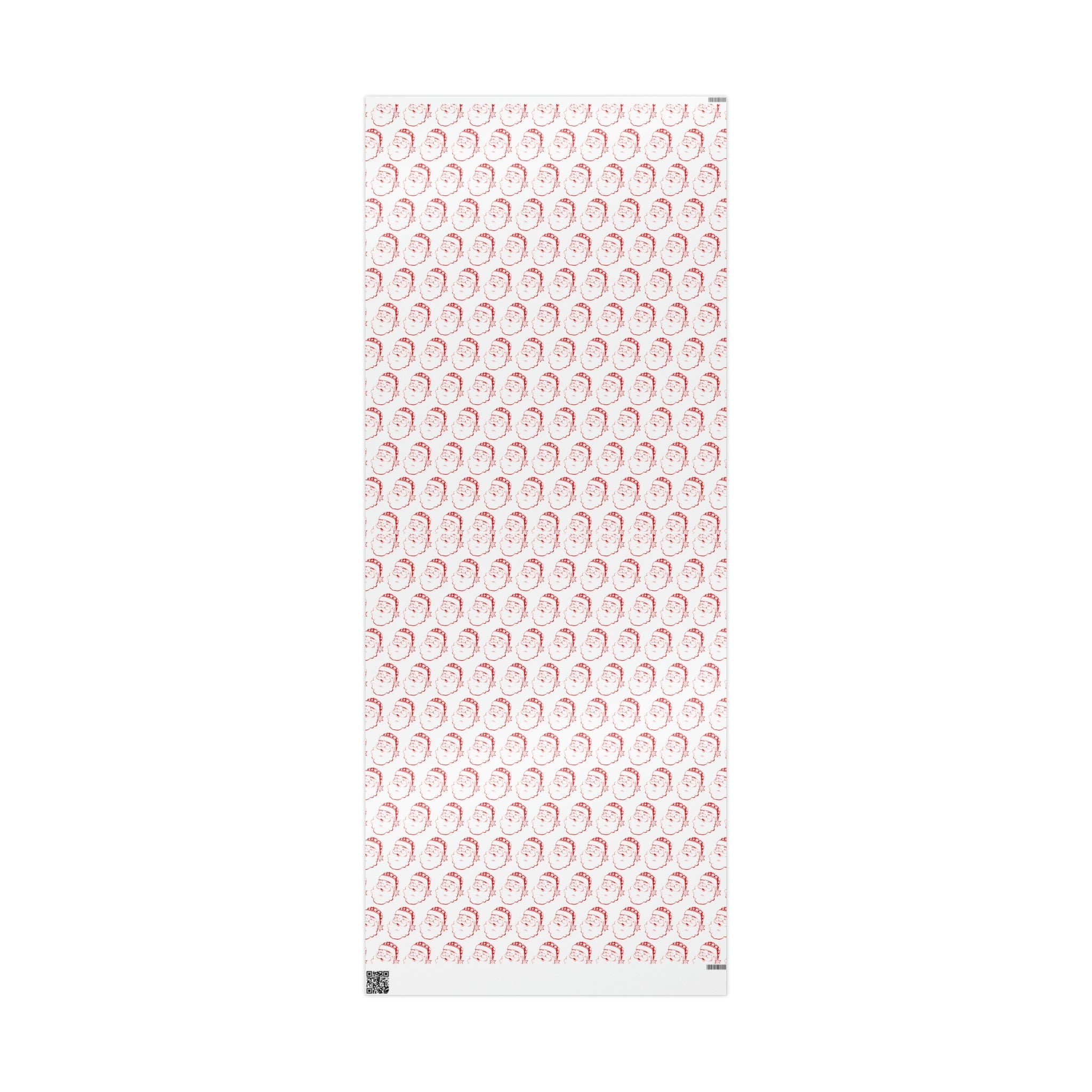 Red Santa Mid Century Retro Christmas Print Holiday Gift Wrap Paper - Glossy Or Matte