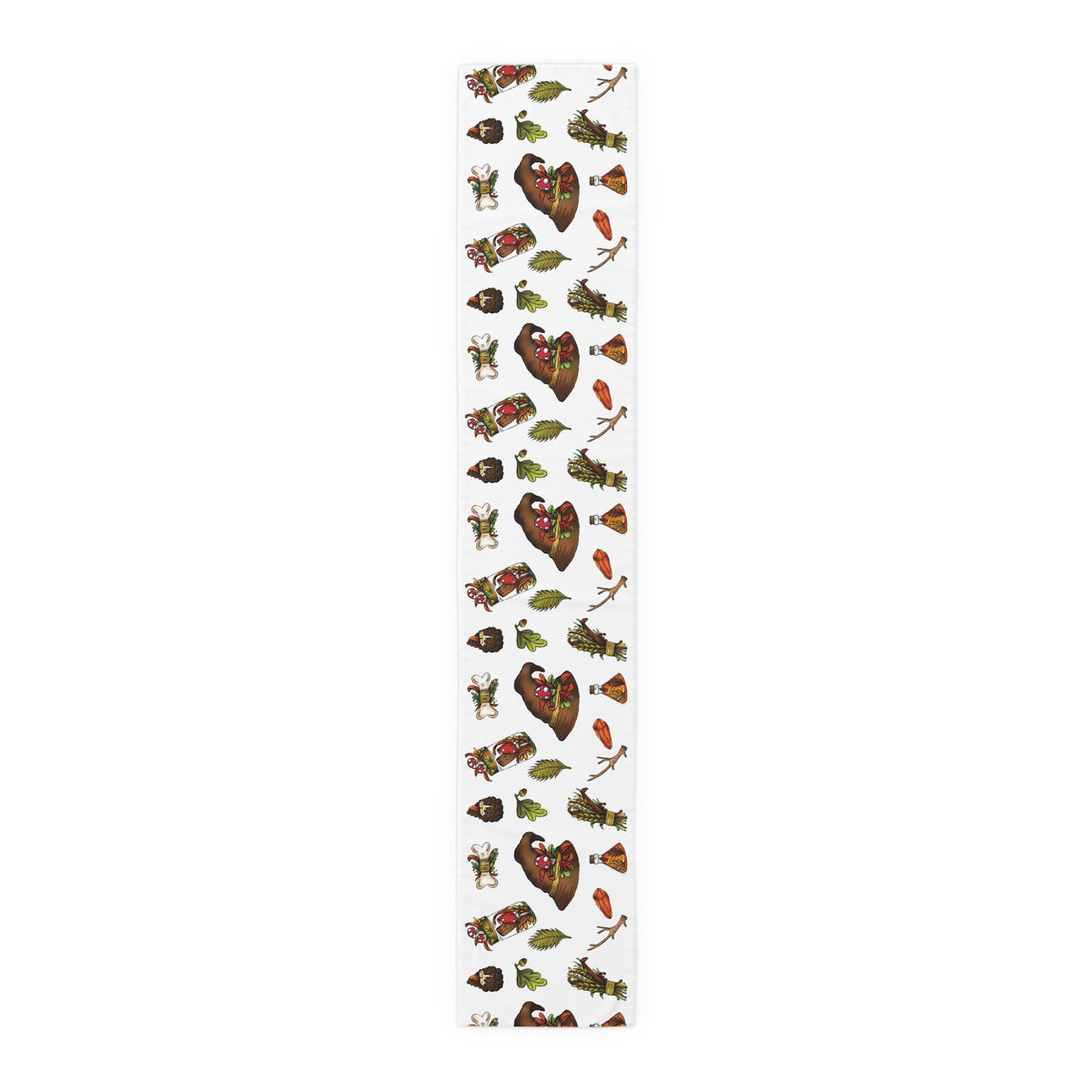 Fall Witch Celestial Autumn Halloween Decor Cotton Poly Table Runner