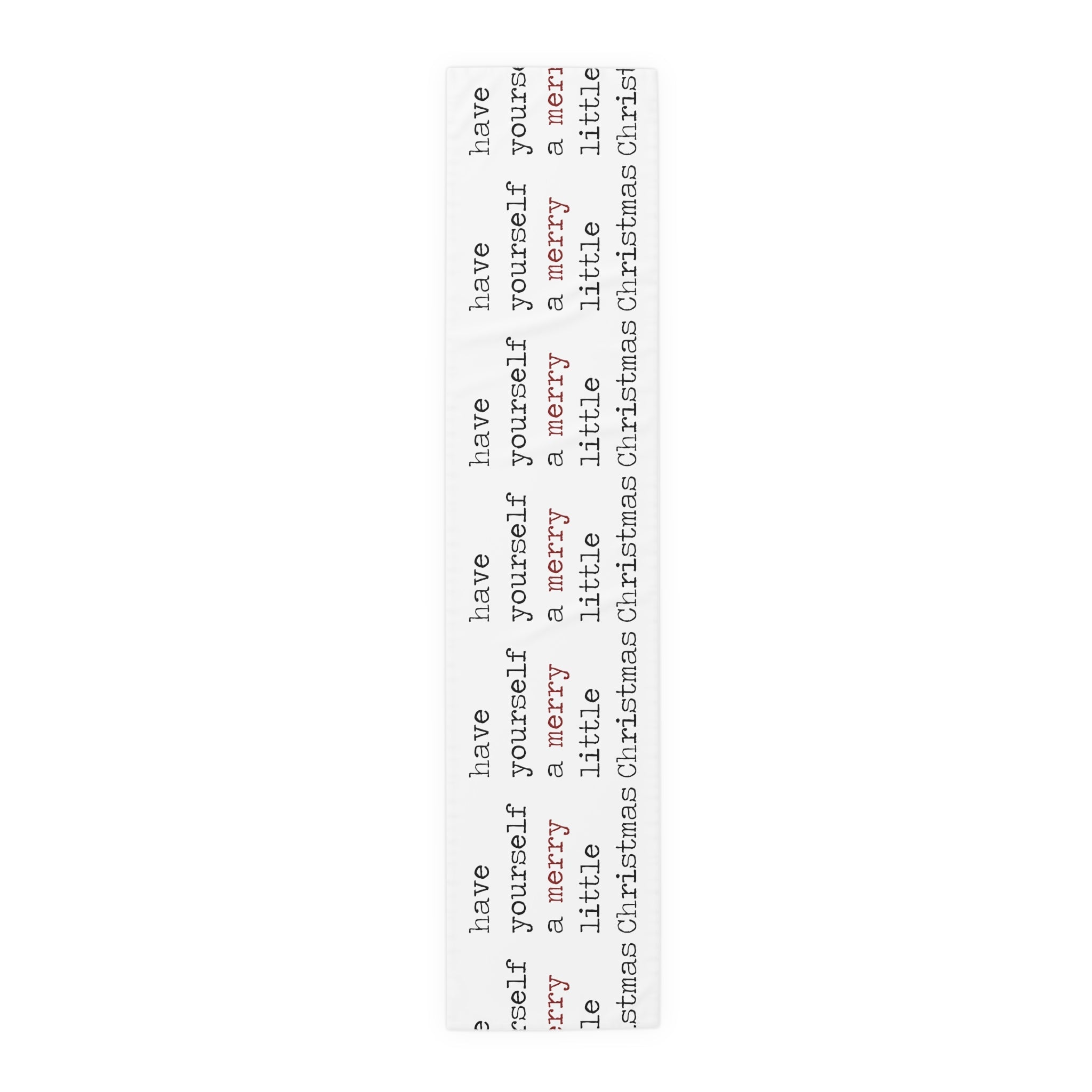 Have Yourself A Merry Little Christmas Print Home Decor Cotton Poly Table Runner