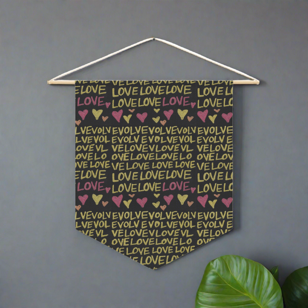 Evolve Into Love Caden Caraco Art Print Wall Hanging Banner Flag