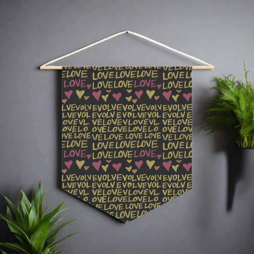 Evolve Into Love Caden Caraco Art Print Wall Hanging Banner Flag