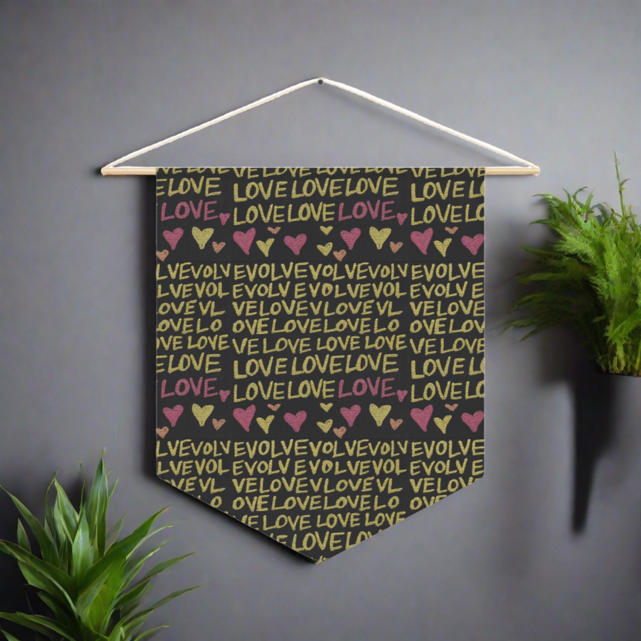 Evolve Into Love Caden Caraco Art Print Wall Hanging Banner Flag