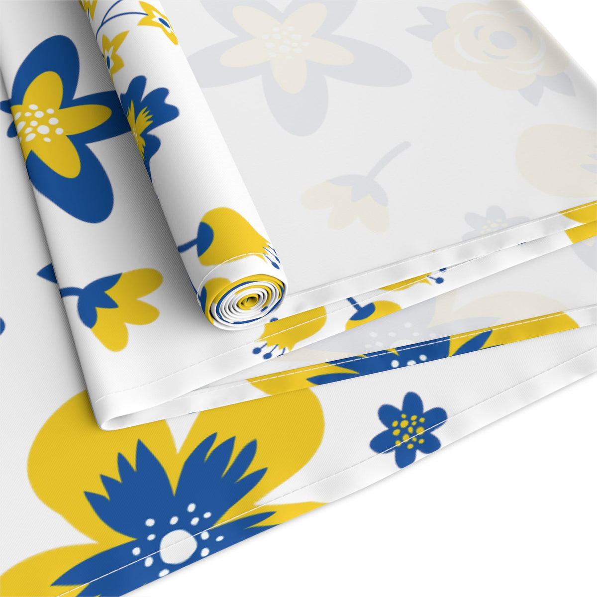 Ukrainian Country Flowers Spring Polyester Table Runner