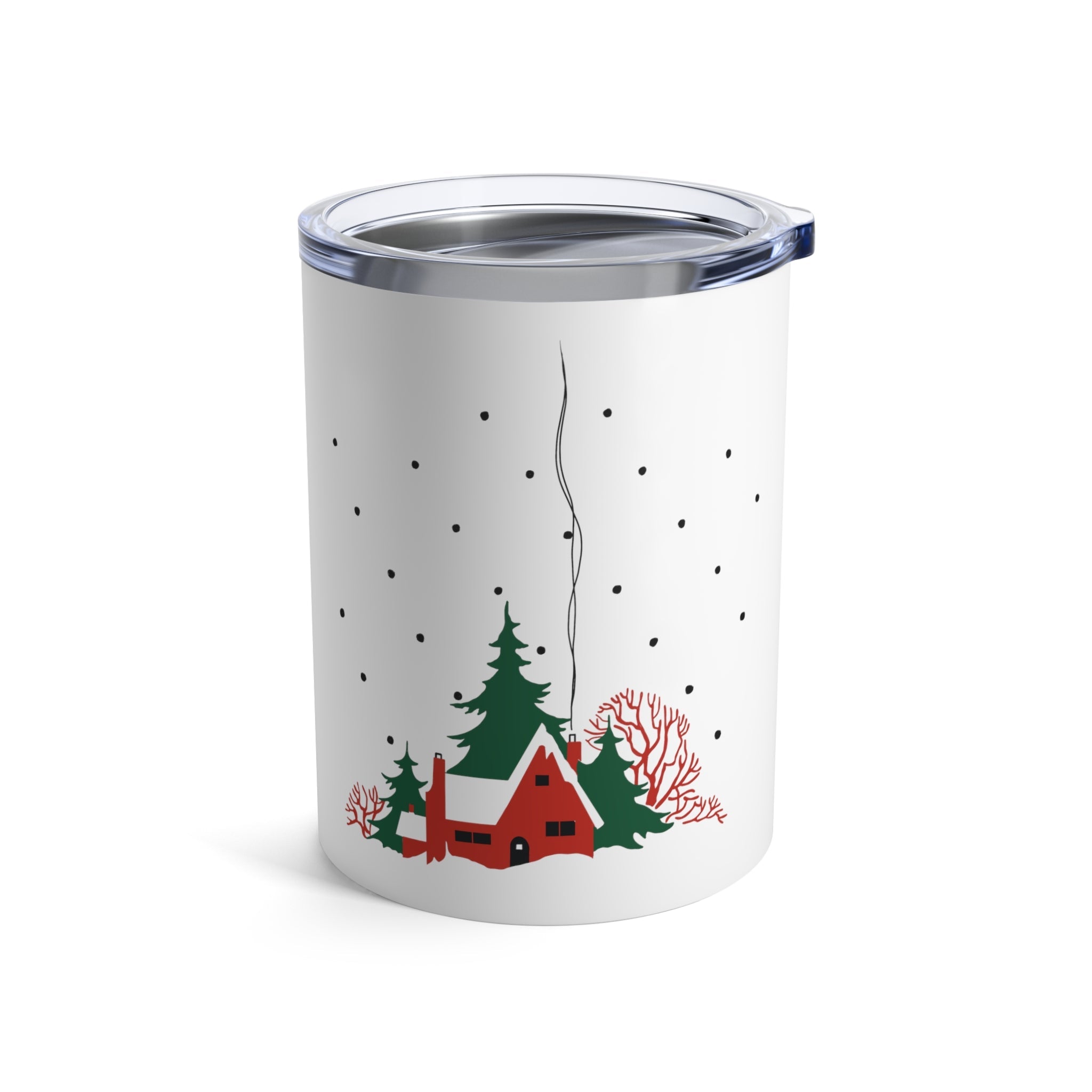 Cozy Winter Christmas Home Retro Mid Century Christmas Print Stainless Steel Tumbler 10oz