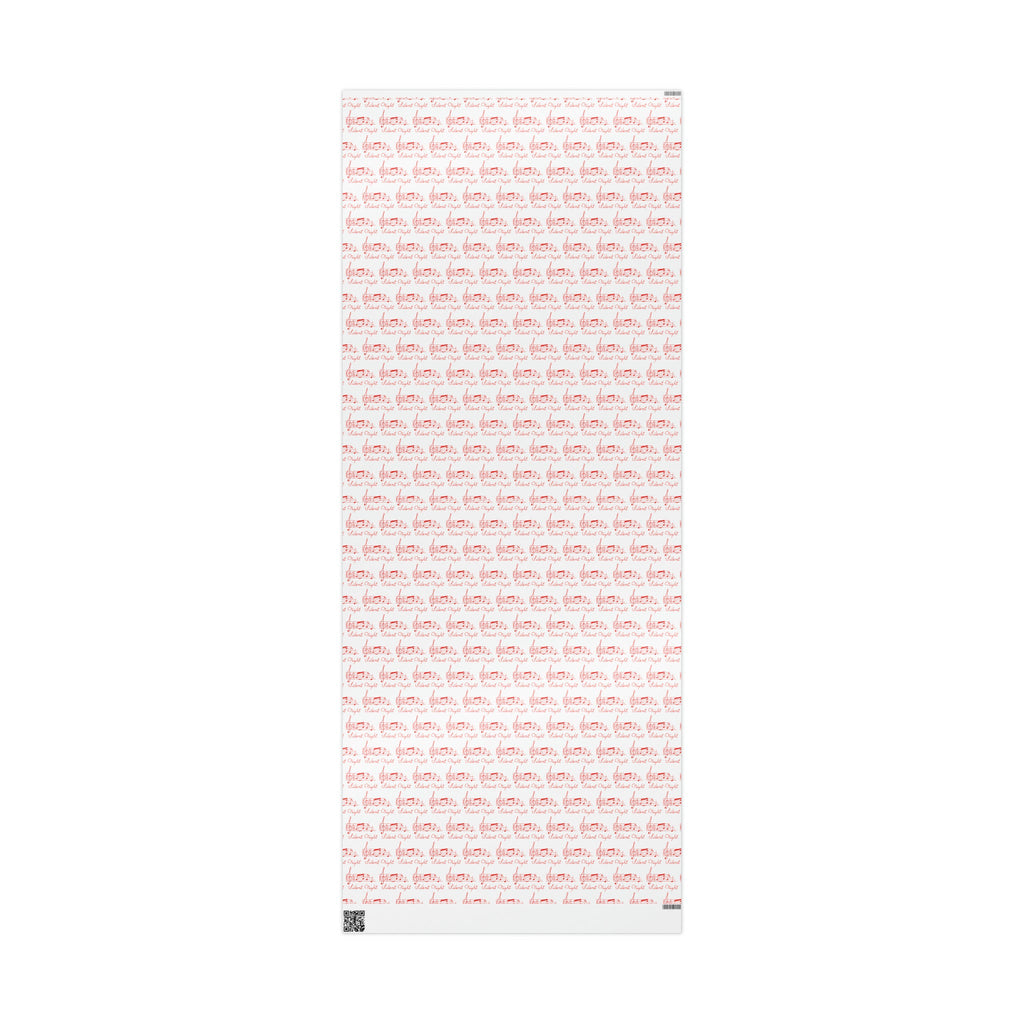 Silent Night Red Sheet Music Mid Century Retro Christmas Print Holiday Gift Wrap Paper - Glossy Or Matte