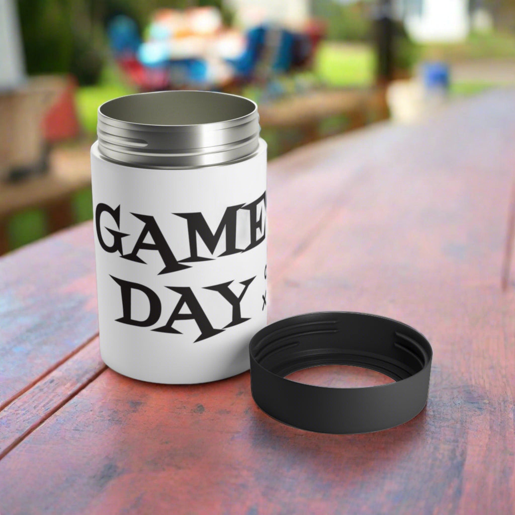 Atomic Retro Game Day Stainless Steel Can and Bottle Holder