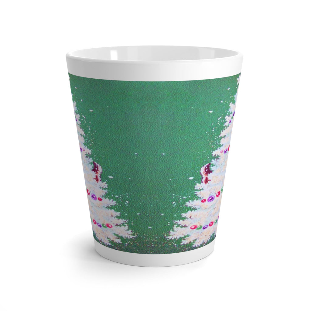 Reindeer Christmas Tree 50s Mid Century Retro Christmas Print Latte Coffee Mug