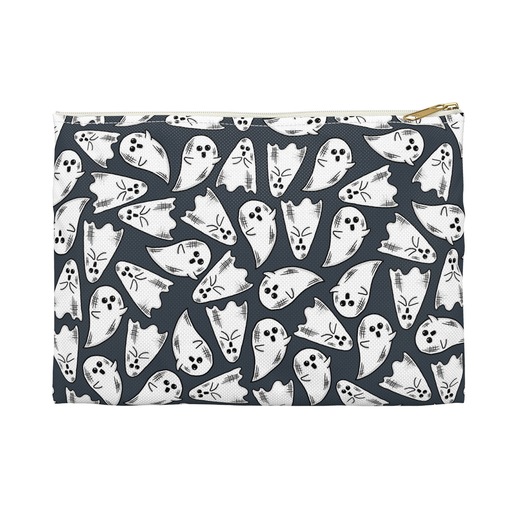 Cute Halloween Ghosts Print Polyester Accessory Pouch Travel Bag