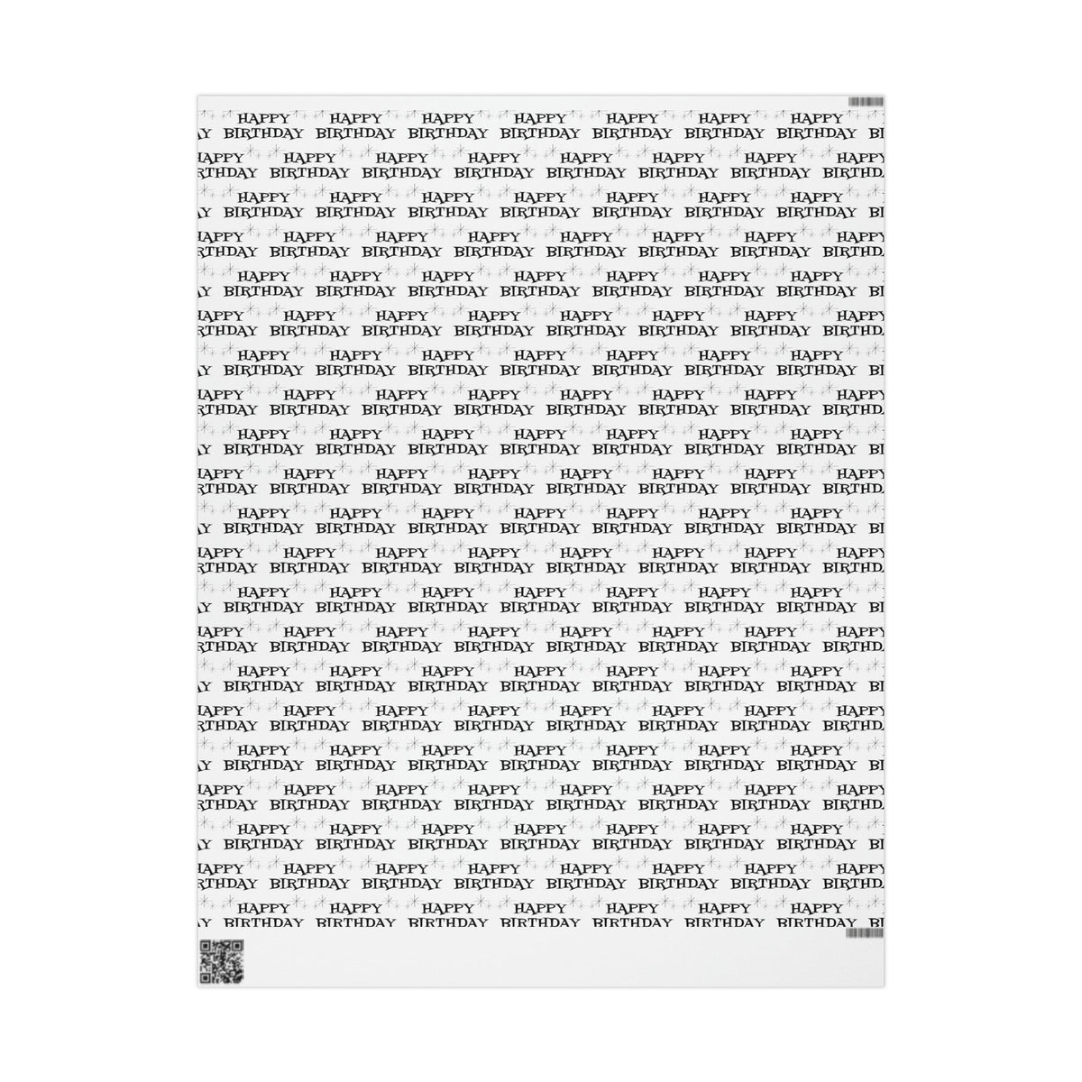 Happy Birthday Stars Atomic Mid Century Retro Style Holiday Gift Wrap Paper - Glossy Or Matte