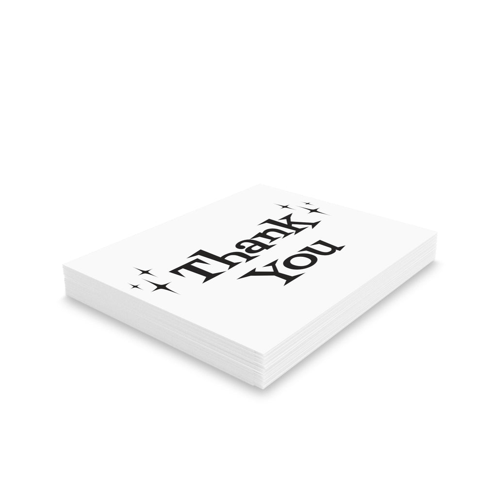 Thank You Starburst Atomic Mid Century Retro Style Thank You Matte Greeting Cards (8, 16, and 24 pcs)