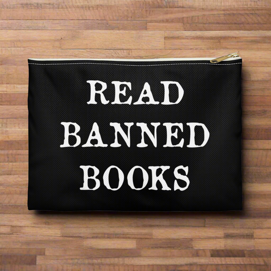 Read Banned Books Polyester Accessory Pouch Travel Bag