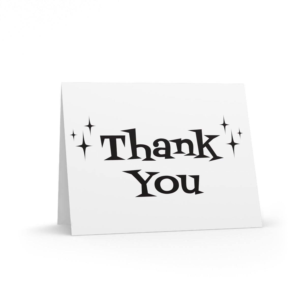 Thank You Starburst Atomic Mid Century Retro Style Thank You Matte Greeting Cards (8, 16, and 24 pcs)
