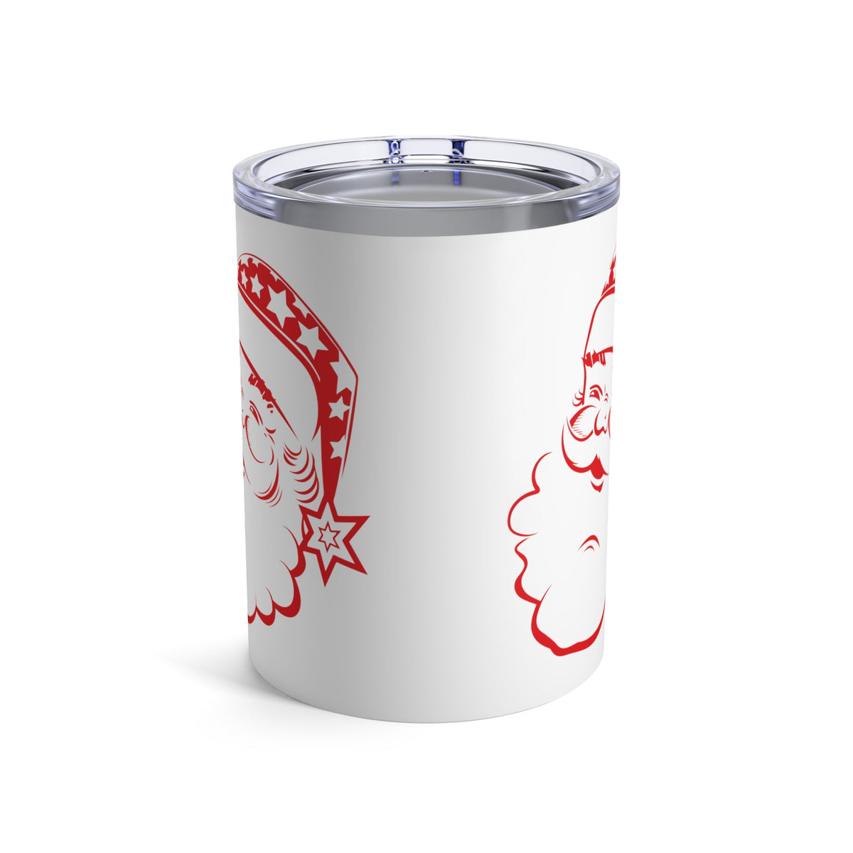 Red Santa Retro Christmas Print Stainless Steel Tumbler 10oz