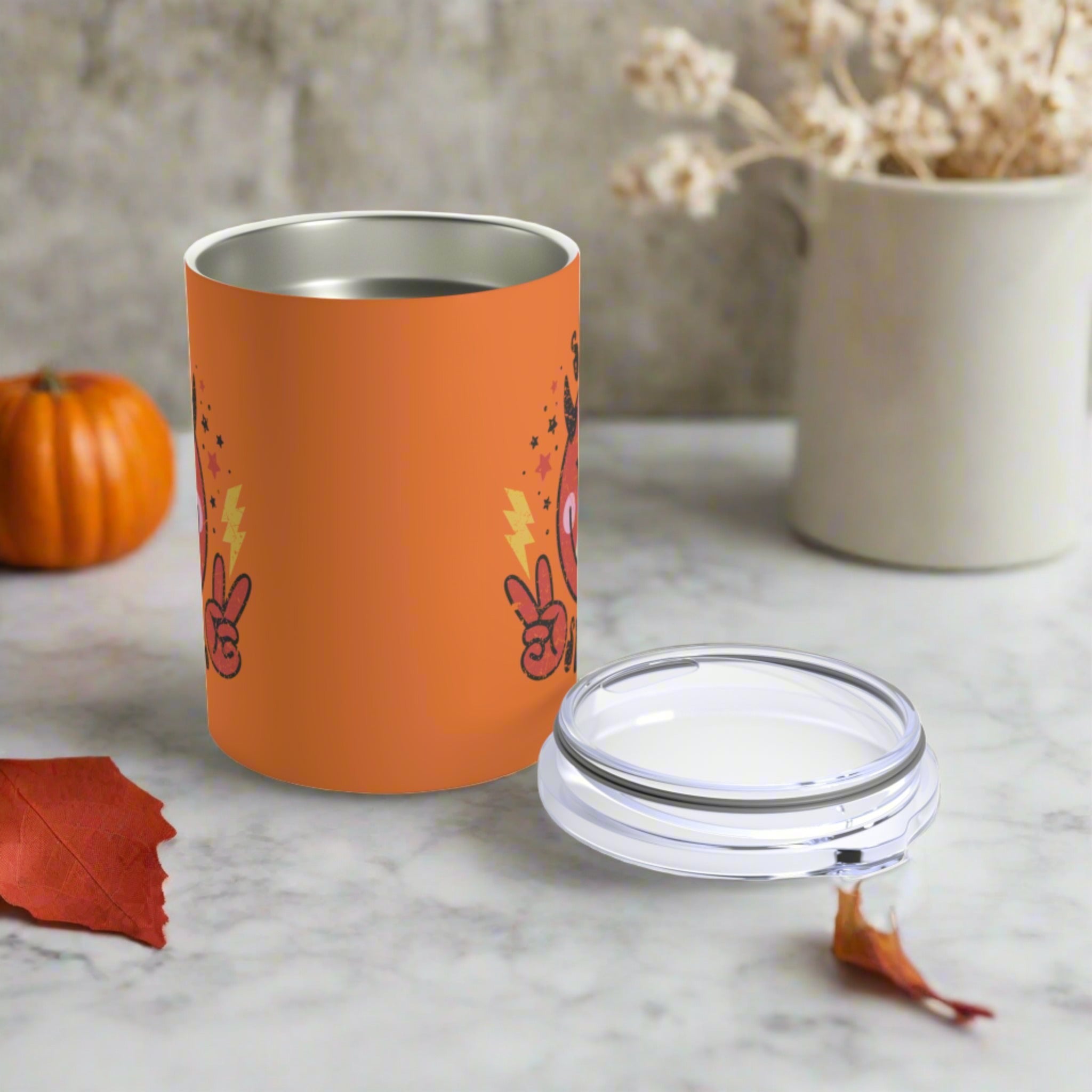 Stay Spooky Cute Devil Orange Stainless Steel Tumbler 10oz