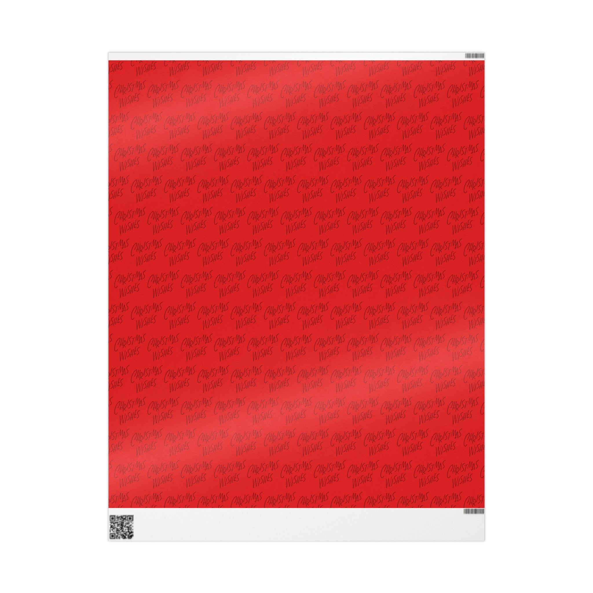 Christmas Wishes Red Mid Century Retro Christmas Print Holiday Gift Wrap Paper - Glossy Or Matte