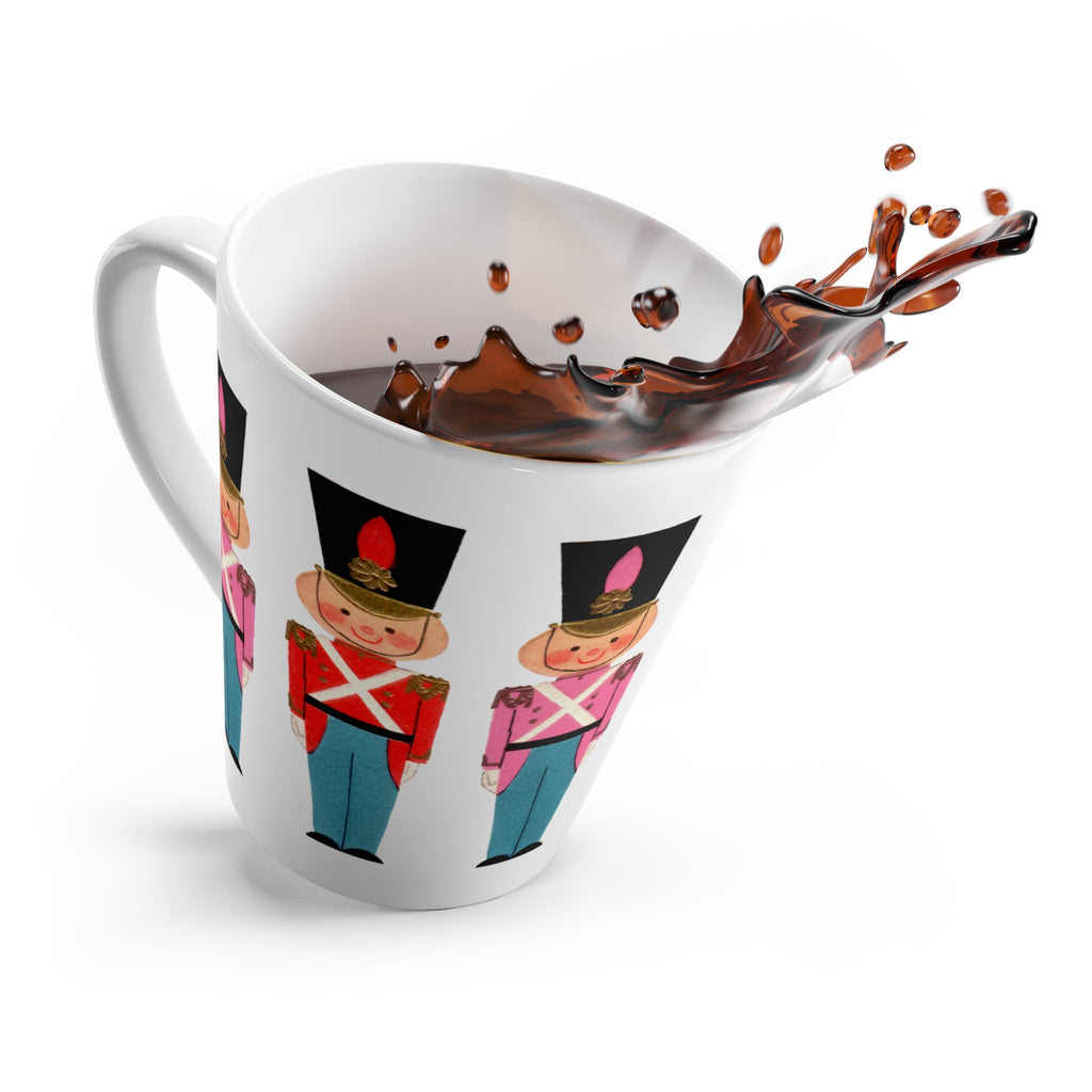 Christmas Toy Soldiers Mid Century Retro Christmas Print Latte Mug
