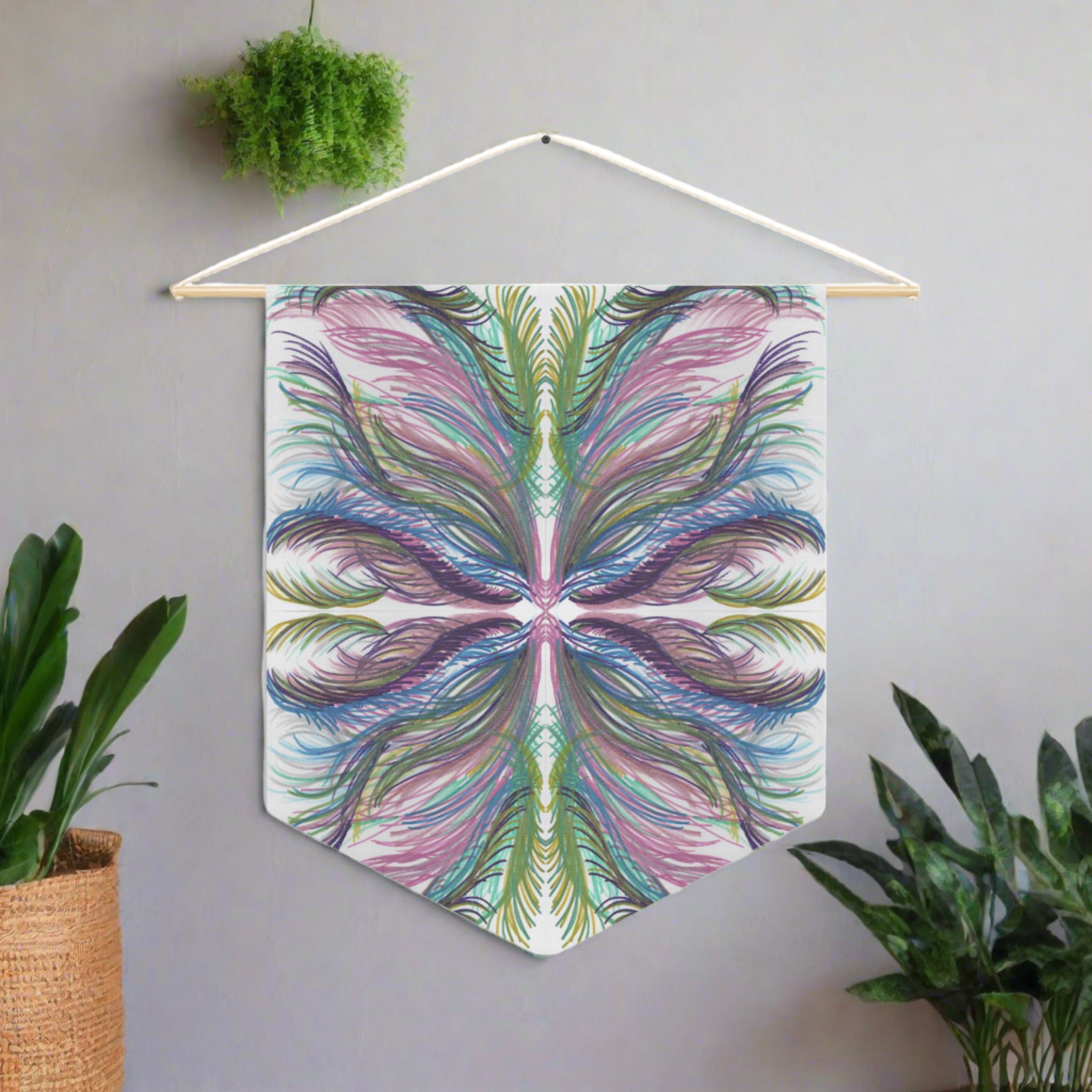 Lyran Palm Butterfly Caden Caraco Art Print Wall Hanging Banner Flag