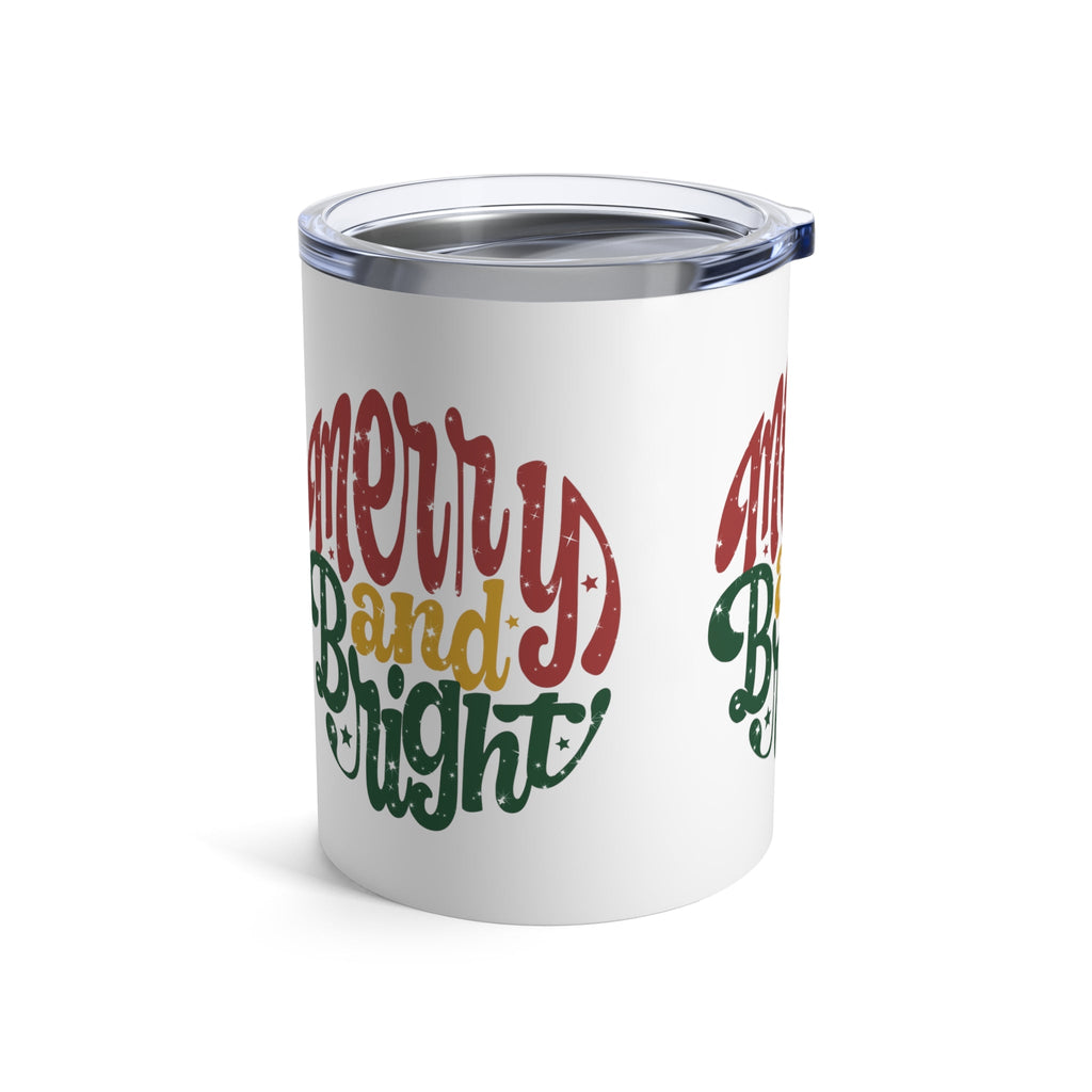 Merry And Bright Christmas Stainless Steel Tumbler 10oz
