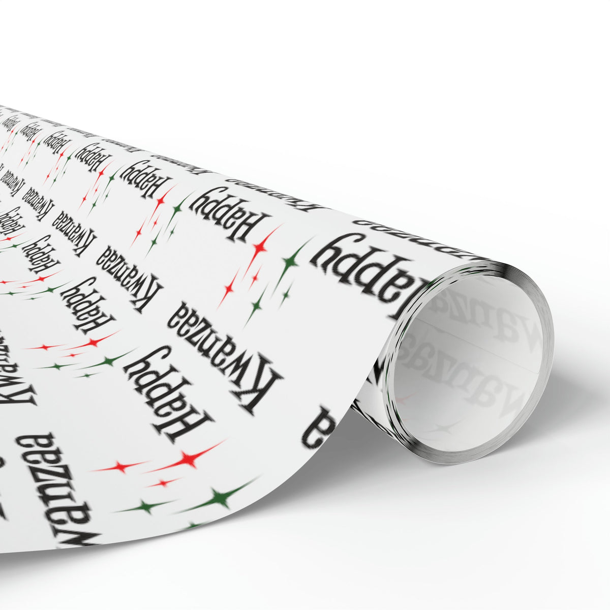 Happy Kwanzaa Starburst Atomic Retro Style Holiday Gift Wrap Paper - Glossy Or Matte