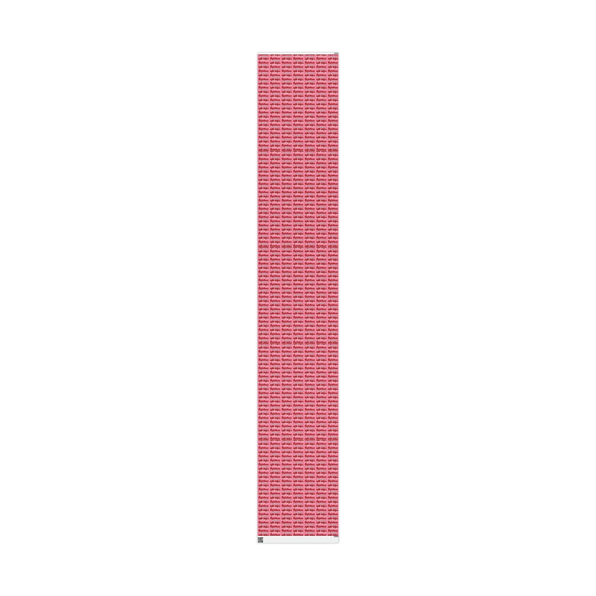 Christmas Movies And Chill Retro Style Christmas Print Holiday Gift Wrap Paper - Glossy Or Matte