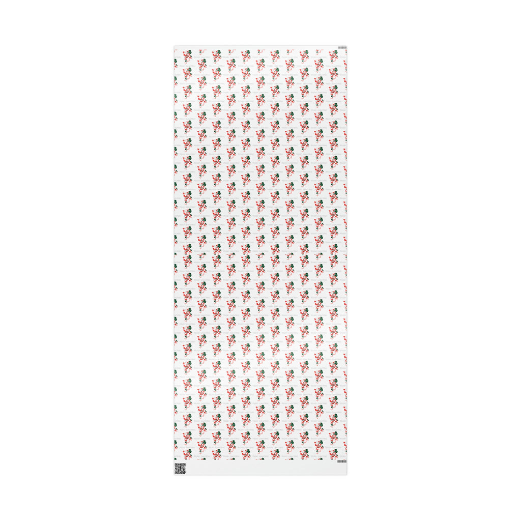 Merry Christmas Santa Mid Century Retro Christmas Style Holiday Gift Wrap Paper - Glossy Or Matte