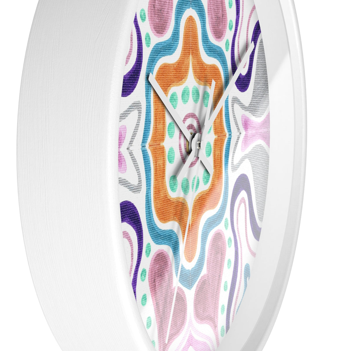Love Frequency Caden Caraco Wooden White Silent Wall Clock