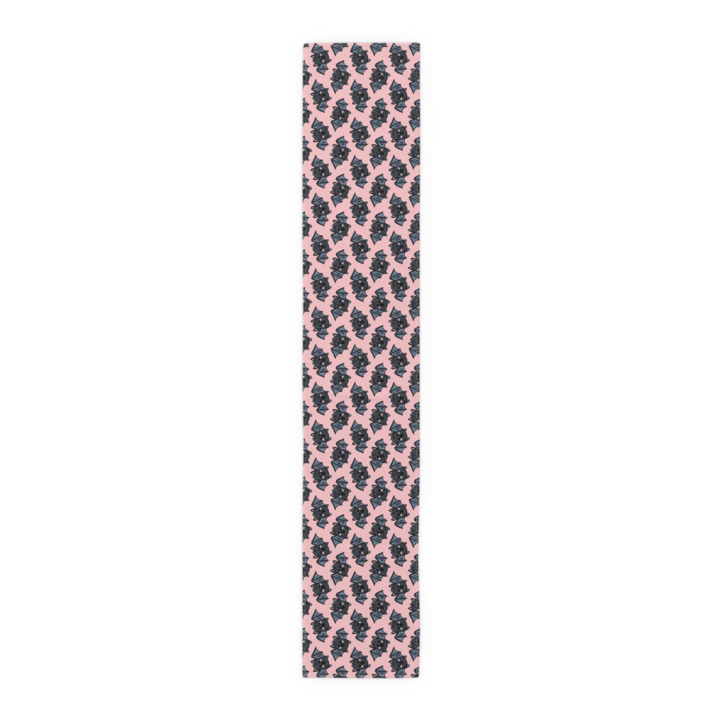 Halloween Bats Pink Fall Autumn Cotton Poly Table Runner