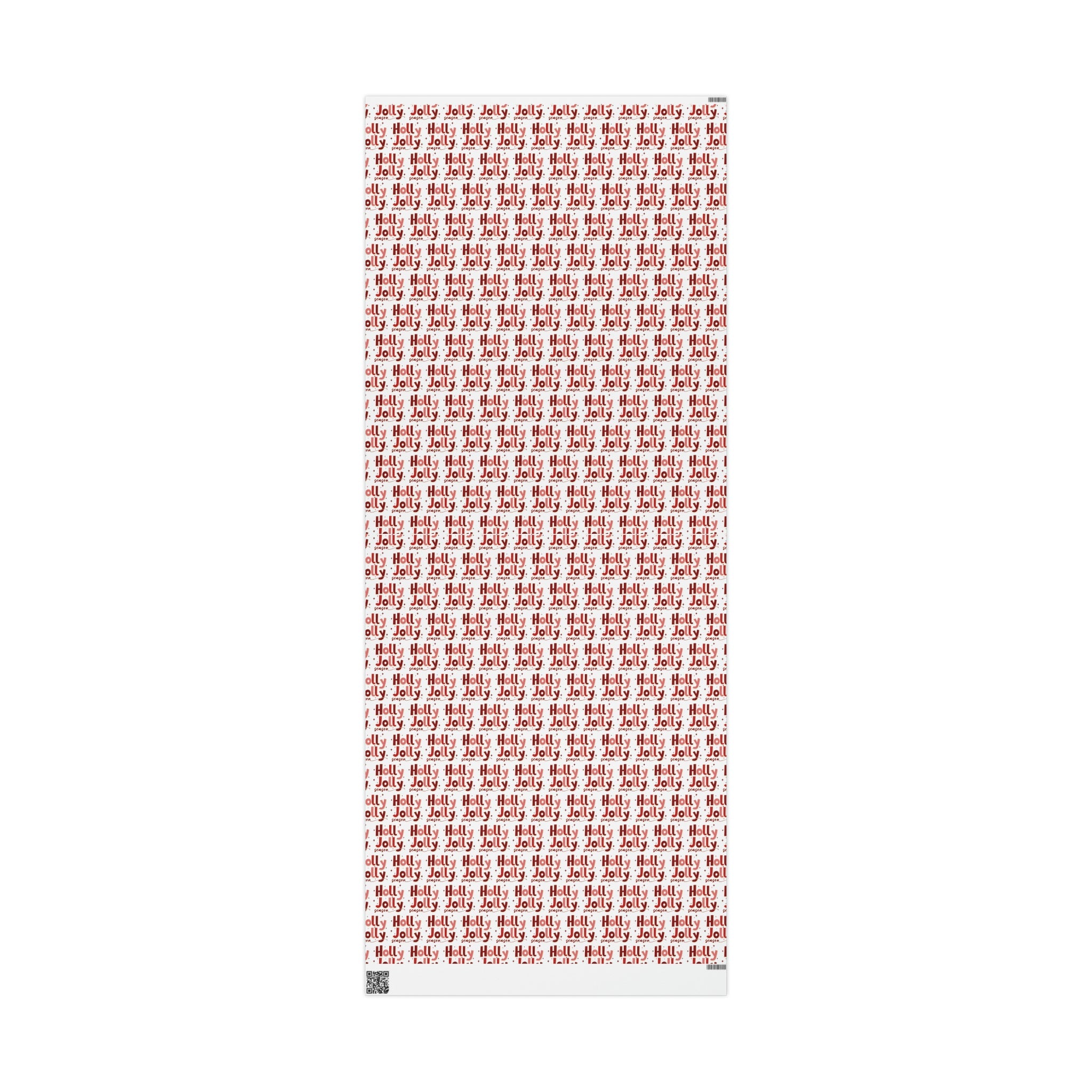 Holly Jolly Season Retro Style Christmas Print Holiday Gift Wrap Paper - Glossy Or Matte