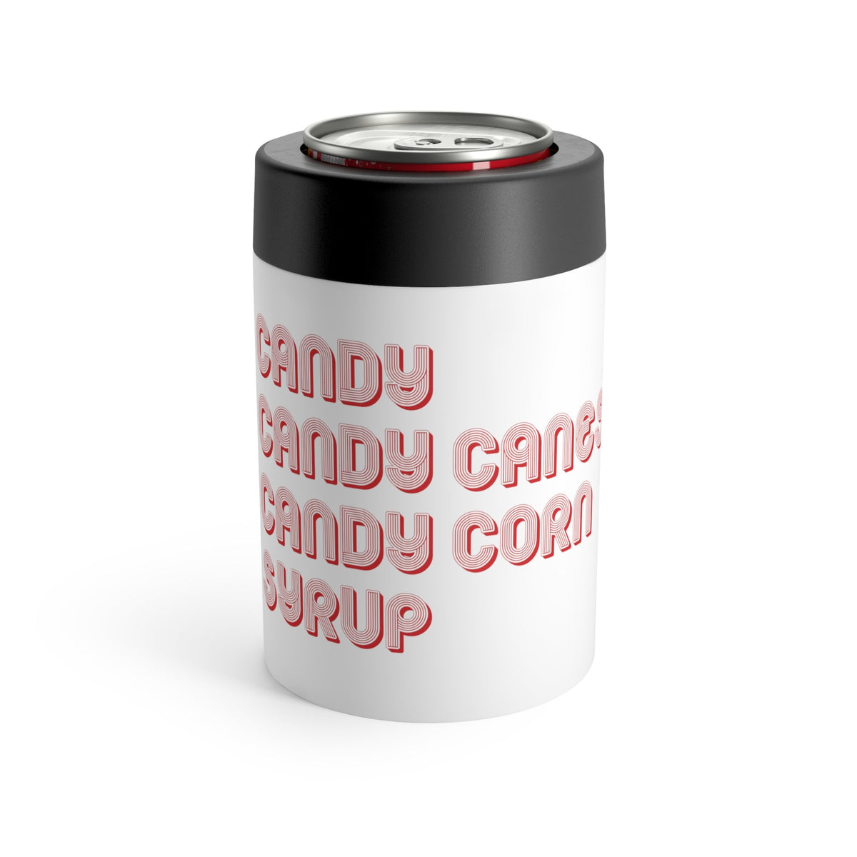 The Elf Four Main Food Groups Candy Candy Canes Candy Corn Syrup Christmas Elf Inspired Stainless Steel Can Holder