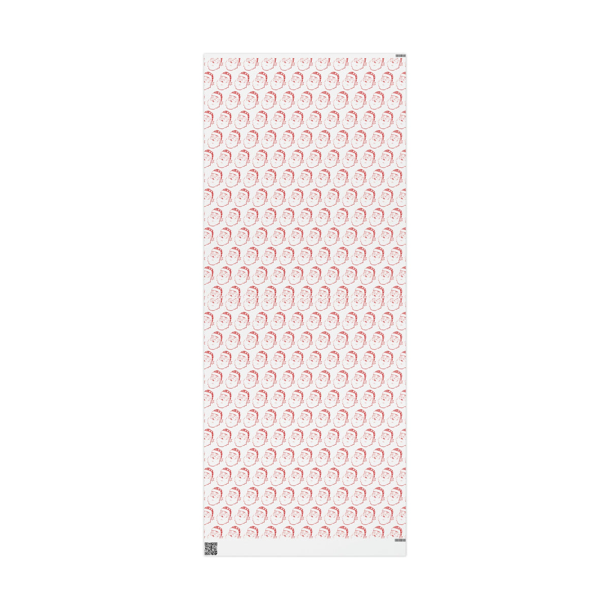 Red Santa Mid Century Retro Christmas Print Holiday Gift Wrap Paper - Glossy Or Matte