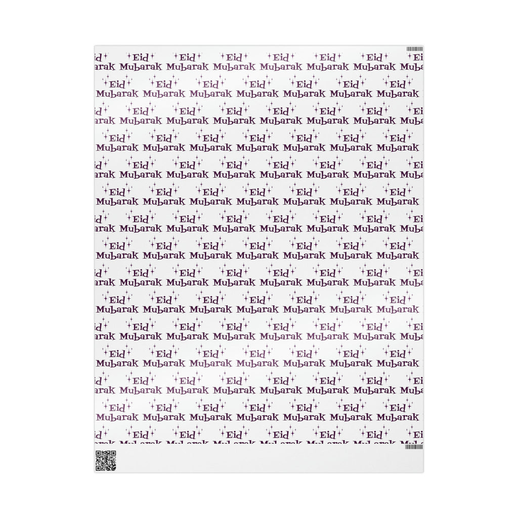 Eid Mubarak Atomic Mid Century Retro Style Holiday Gift Wrap Paper - Glossy Or Matte